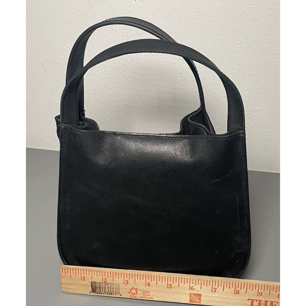 MADEWELL Open Top Black Leather Small Tote Bag - Picture 8 of 13